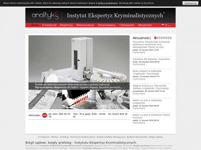 Instytut Ekspertyz Kryminalistycznych Analityks Sp. z o.o
