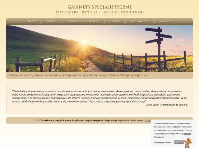 Gabinety specjalistyczne Psychiatra - Psychoterapeuta - Psycholog