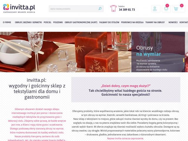 Invitta - Tekstylia dla restauracji